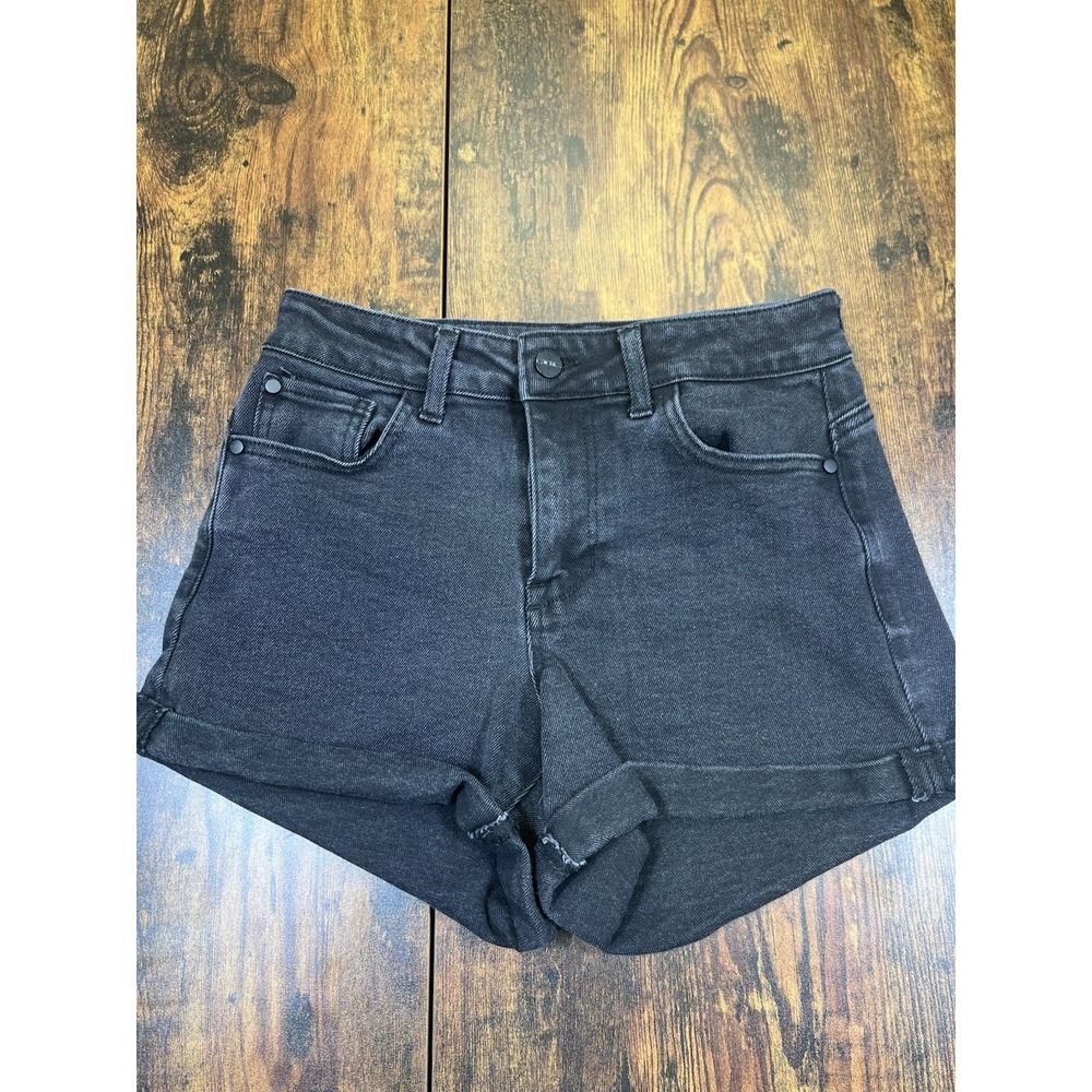 Kendall + Kylie Black Acid Wash Denim Shorts Size 5/27